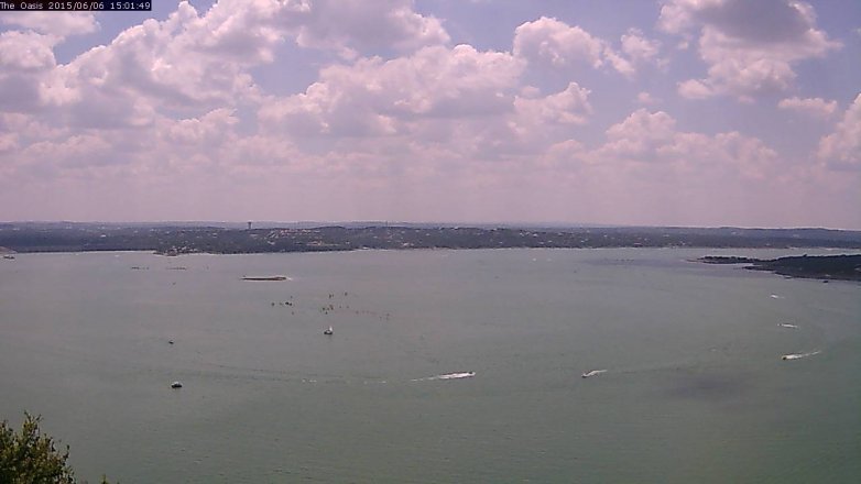 Lake Travis webcam, June 6, 2015 2:10 PM CT