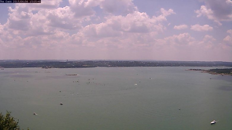 Lake Travis webcam, June 6, 2015 2:15 PM CT