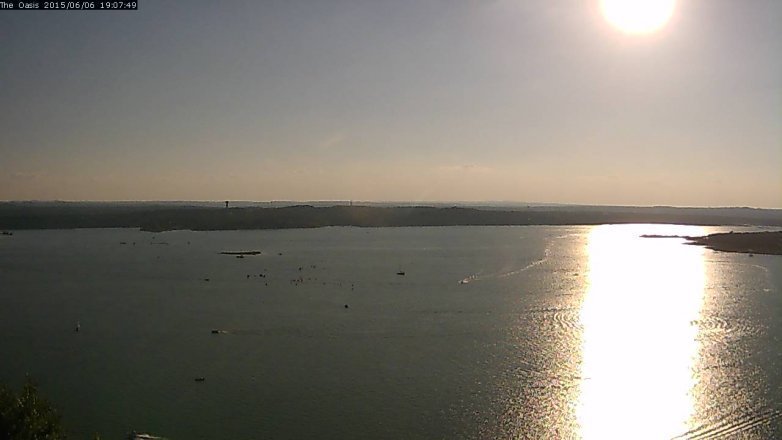 Lake Travis webcam, June 6, 2015 6:15 PM CT