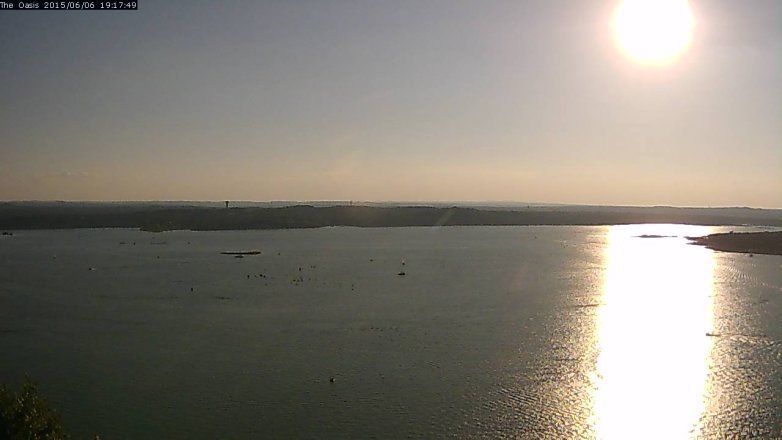 Lake Travis webcam, June 6, 2015 6:25 PM CT
