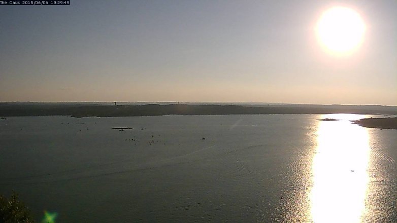 Lake Travis webcam, June 6, 2015 6:35 PM CT
