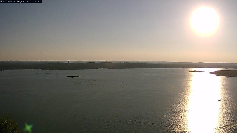 Lake Travis webcam, June 6, 2015 6:40 PM CT