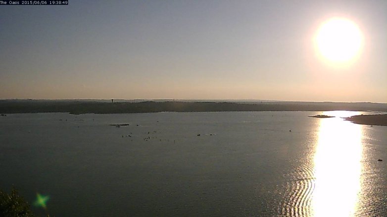 Lake Travis webcam, June 6, 2015 6:45 PM CT