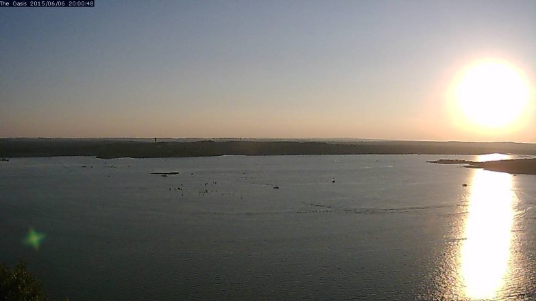 Lake Travis webcam, June 6, 2015 7:05 PM CT
