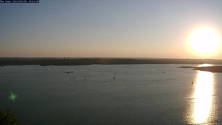 Lake Travis webcam, June 6, 2015 7:10 PM CT