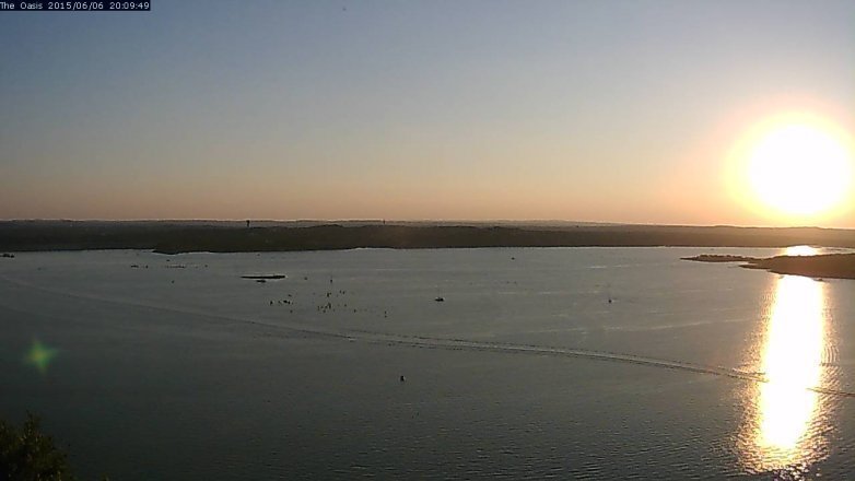 Lake Travis webcam, June 6, 2015 7:15 PM CT