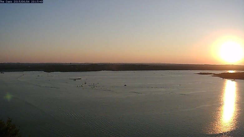 Lake Travis webcam, June 6, 2015 7:20 PM CT