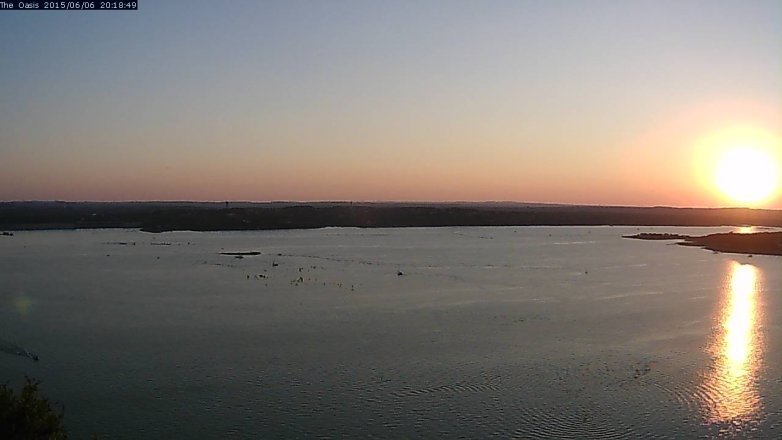 Lake Travis webcam, June 6, 2015 7:25 PM CT