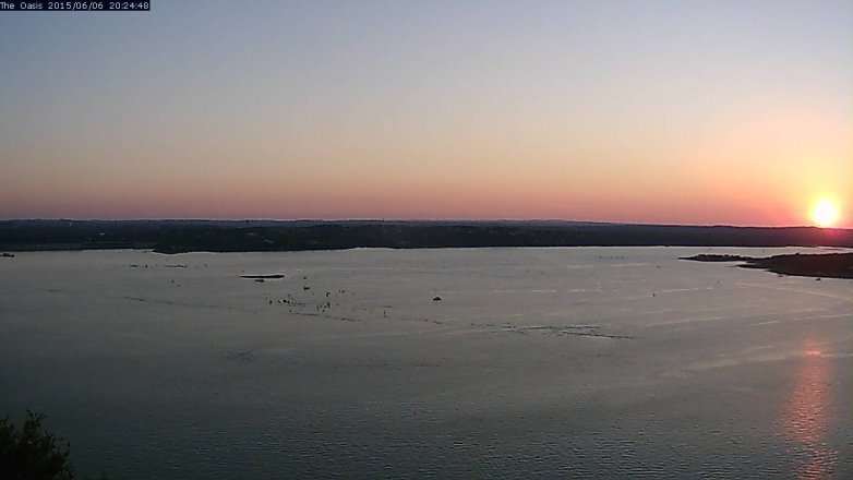 Lake Travis webcam, June 6, 2015 7:30 PM CT