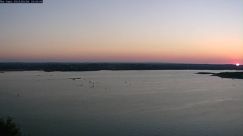 Lake Travis webcam, June 6, 2015 7:35 PM CT