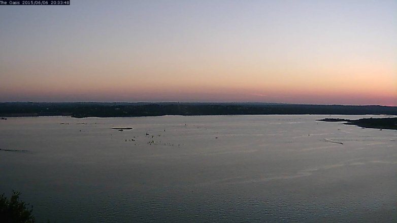 Lake Travis webcam, June 6, 2015 7:40 PM CT