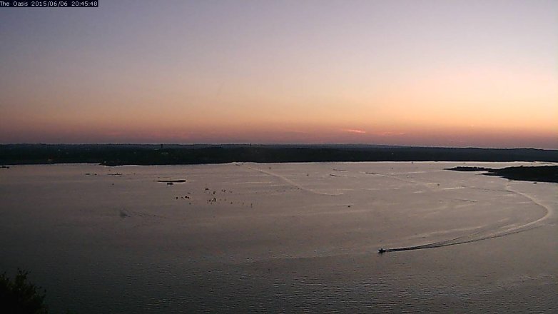 Lake Travis webcam, June 6, 2015 7:50 PM CT