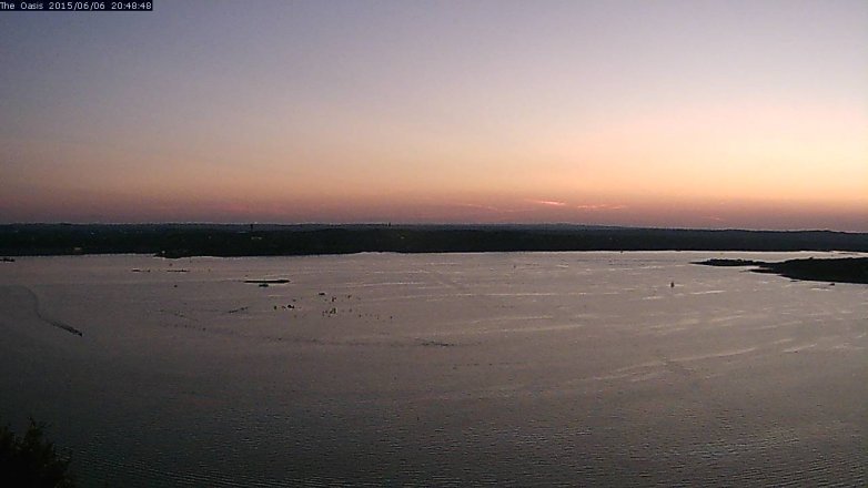 Lake Travis webcam, June 6, 2015 7:55 PM CT