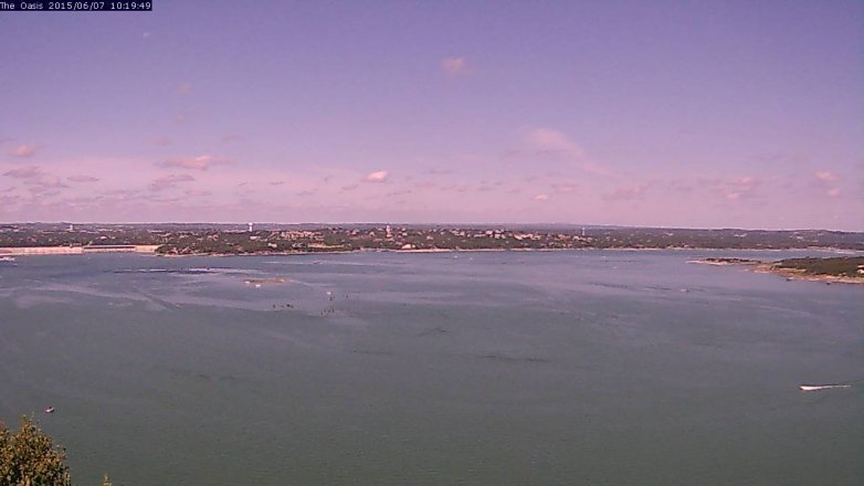 Lake Travis webcam, June 7, 2015 9:25 AM CT