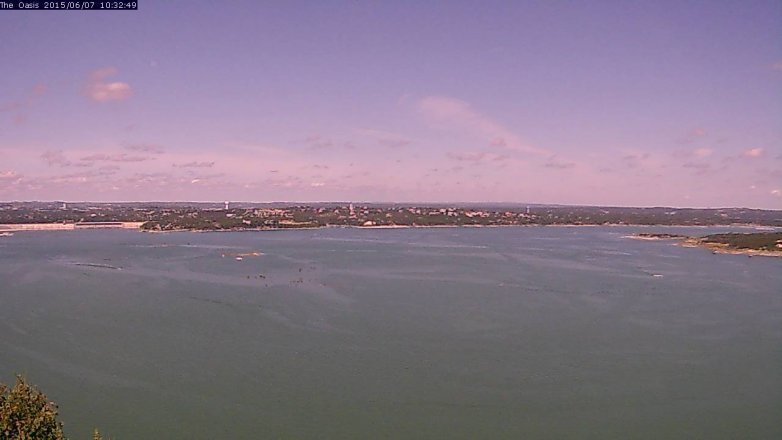 Lake Travis webcam, June 7, 2015 9:40 AM CT