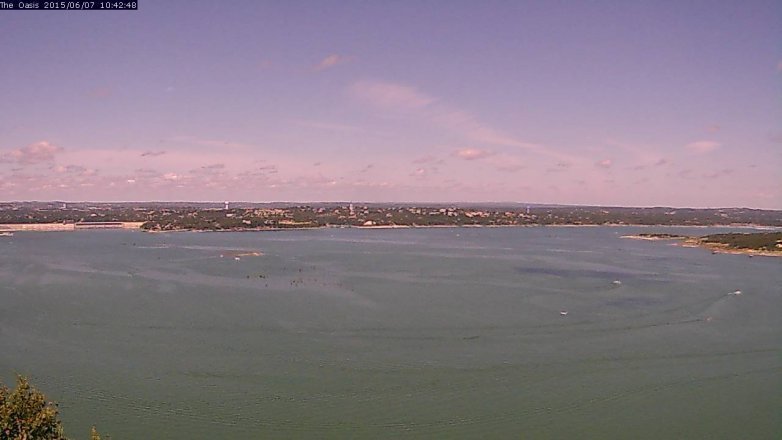 Lake Travis webcam, June 7, 2015 9:50 AM CT