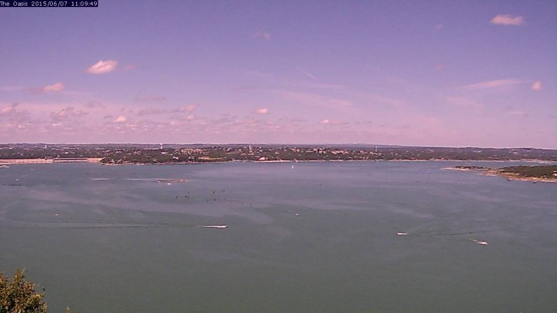 Lake Travis webcam, June 7, 2015 10:15 AM CT