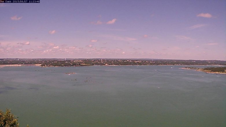 Lake Travis webcam, June 7, 2015 10:30 AM CT