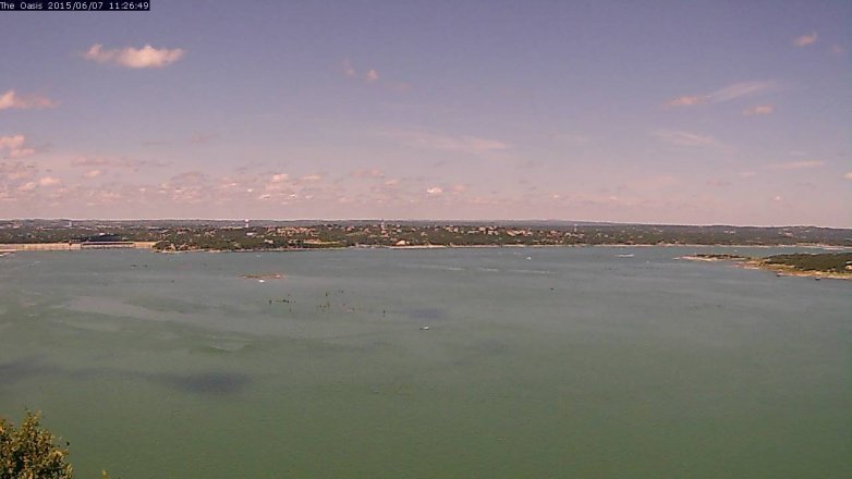 Lake Travis webcam, June 7, 2015 10:35 AM CT