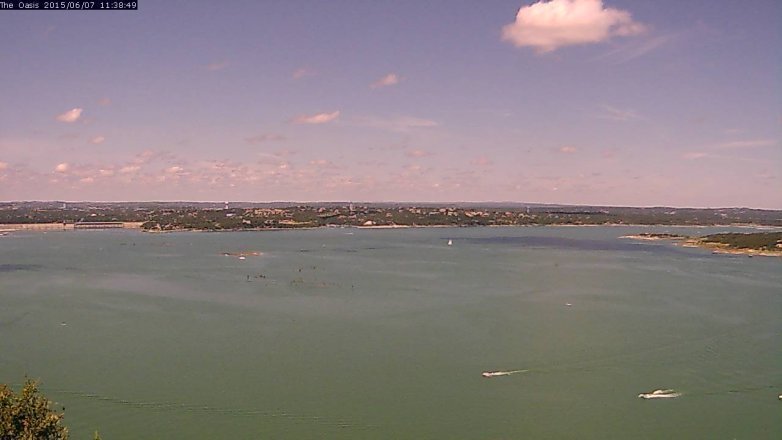 Lake Travis webcam, June 7, 2015 10:45 AM CT