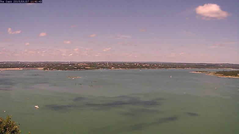 Lake Travis webcam, June 7, 2015 10:50 AM CT
