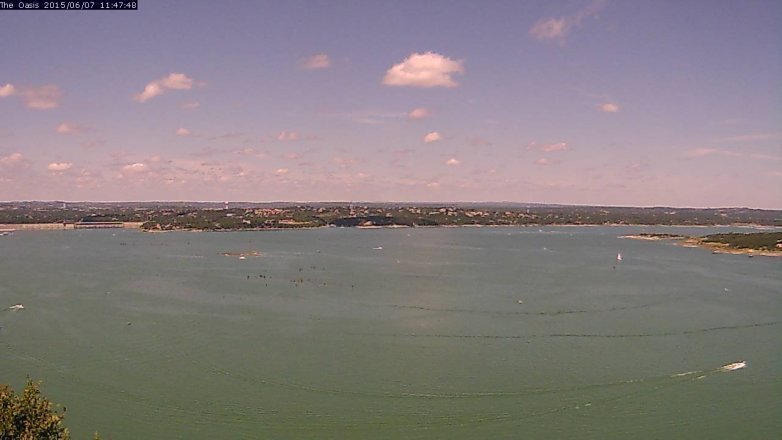 Lake Travis webcam, June 7, 2015 10:55 AM CT