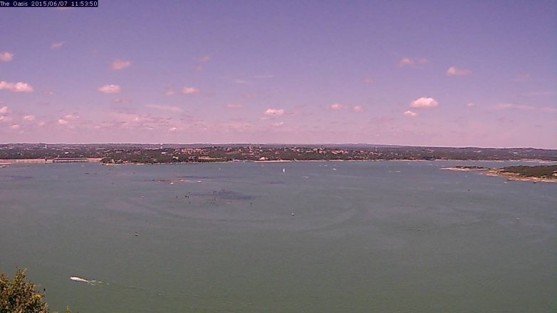 Lake Travis webcam, June 7, 2015 11:00 AM CT