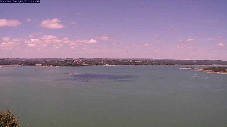 Lake Travis webcam, June 7, 2015 11:20 AM CT
