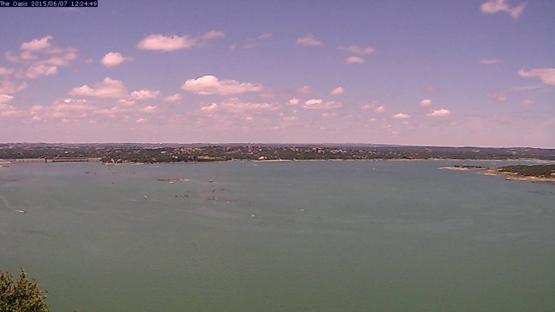 Lake Travis webcam, June 7, 2015 11:30 AM CT