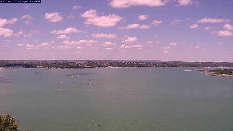 Lake Travis webcam, June 7, 2015 11:45 AM CT