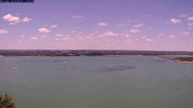 Lake Travis webcam, June 7, 2015 12:10 PM CT