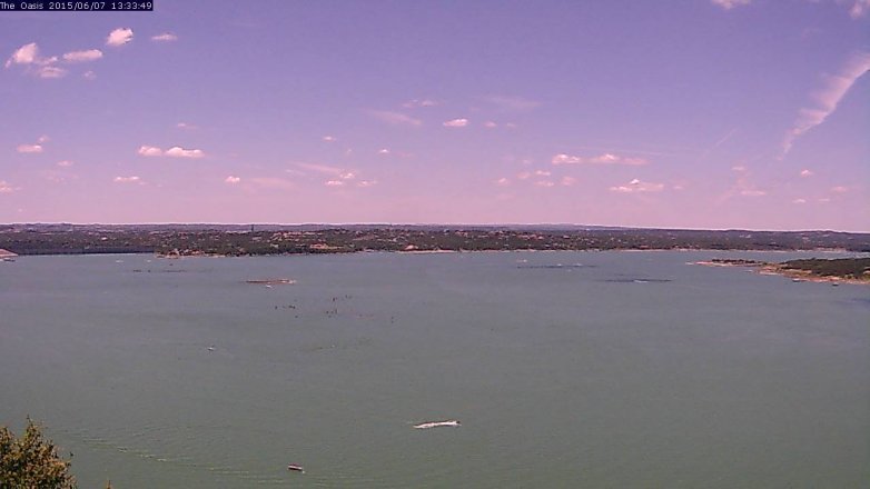 Lake Travis webcam, June 7, 2015 12:40 PM CT