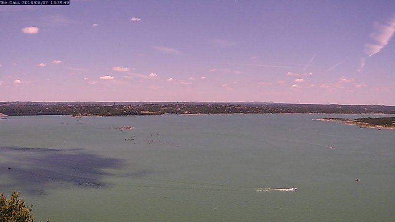 Lake Travis webcam, June 7, 2015 12:45 PM CT