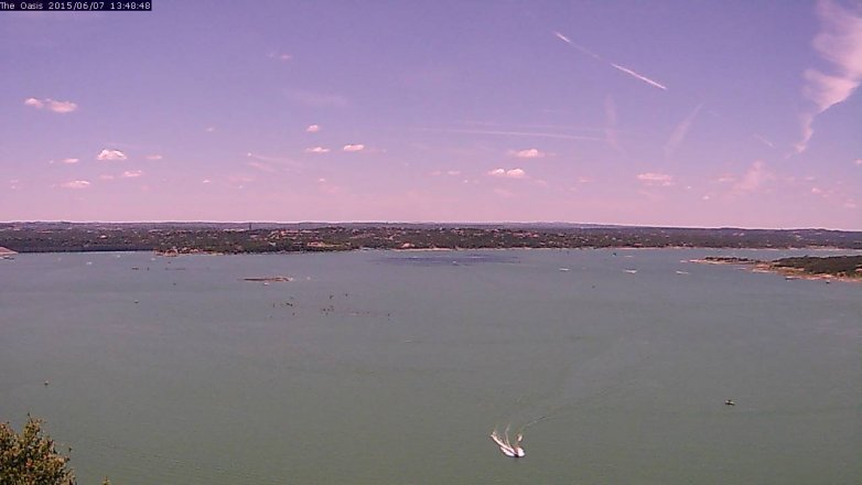 Lake Travis webcam, June 7, 2015 12:55 PM CT