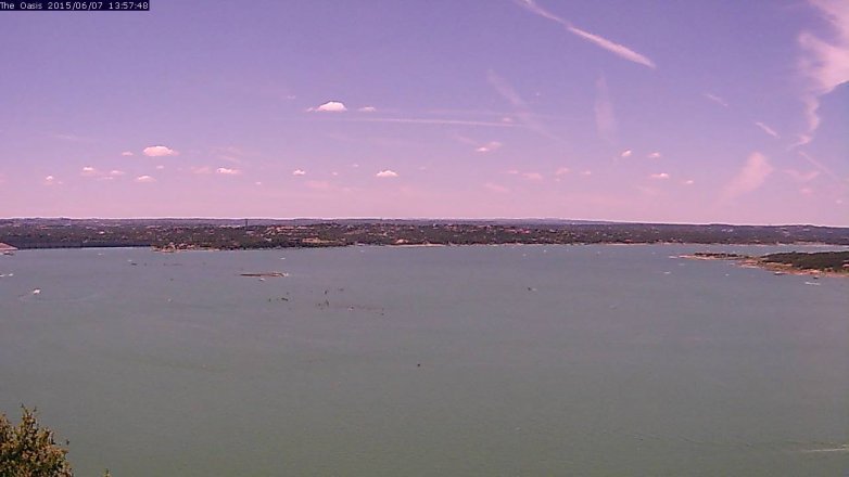Lake Travis webcam, June 7, 2015 1:05 PM CT