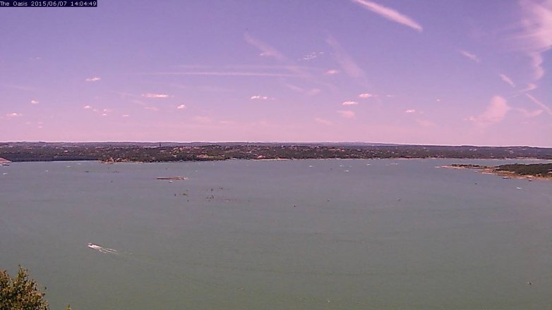 Lake Travis webcam, June 7, 2015 1:10 PM CT