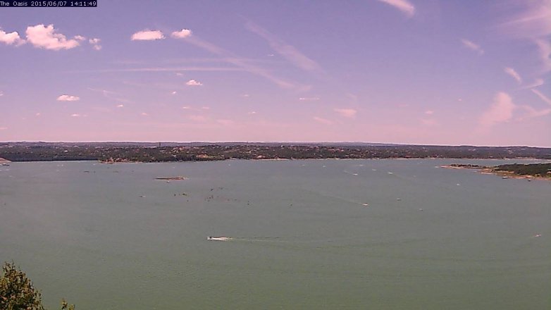Lake Travis webcam, June 7, 2015 1:20 PM CT