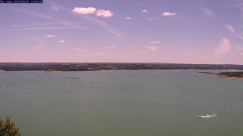 Lake Travis webcam, June 7, 2015 1:25 PM CT