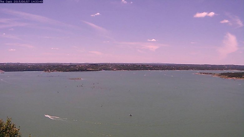 Lake Travis webcam, June 7, 2015 1:40 PM CT
