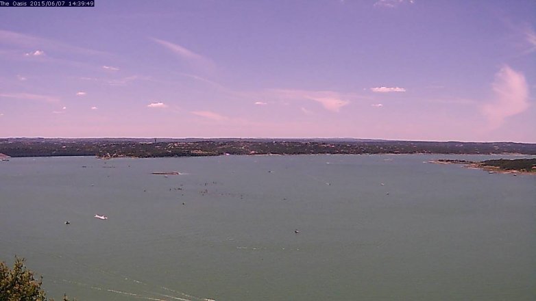 Lake Travis webcam, June 7, 2015 1:45 PM CT