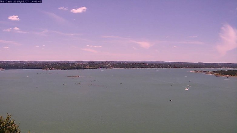 Lake Travis webcam, June 7, 2015 1:55 PM CT