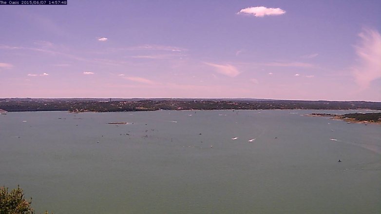 Lake Travis webcam, June 7, 2015 2:05 PM CT