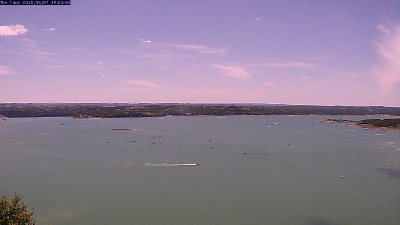 Lake Travis webcam, June 7, 2015 2:10 PM CT