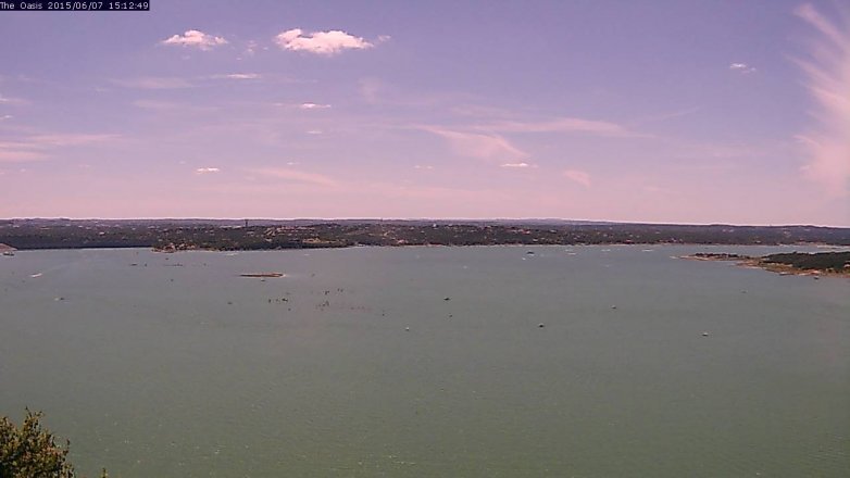 Lake Travis webcam, June 7, 2015 2:20 PM CT