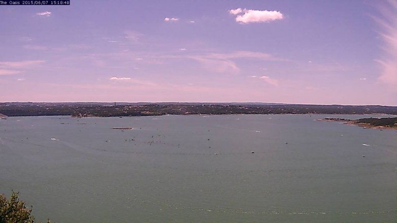 Lake Travis webcam, June 7, 2015 2:25 PM CT