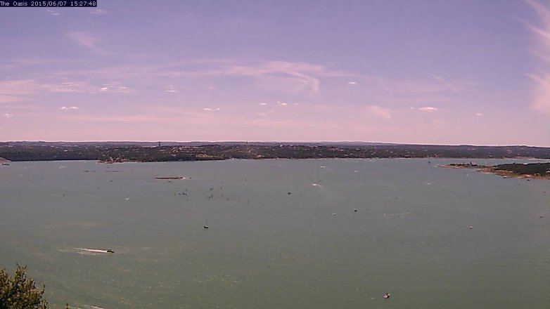 Lake Travis webcam, June 7, 2015 2:35 PM CT