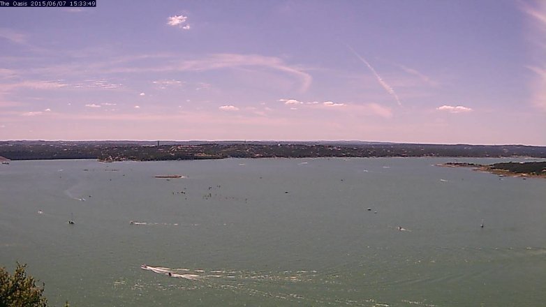Lake Travis webcam, June 7, 2015 2:40 PM CT