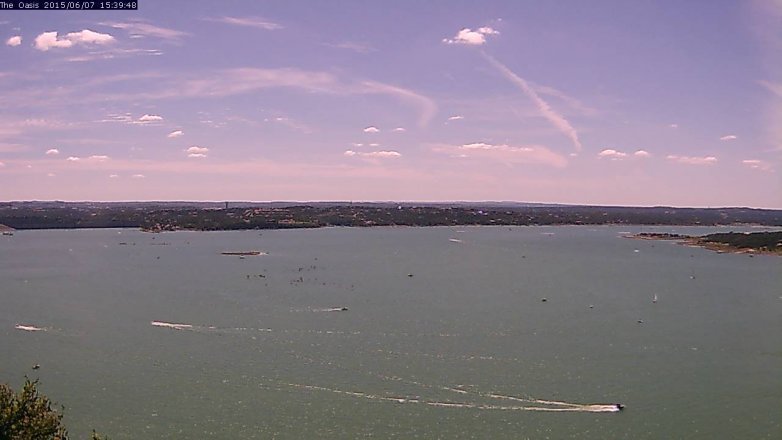 Lake Travis webcam, June 7, 2015 2:45 PM CT