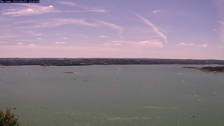 Lake Travis webcam, June 7, 2015 2:50 PM CT
