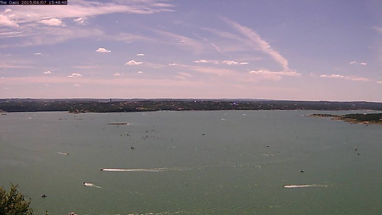 Lake Travis webcam, June 7, 2015 2:55 PM CT